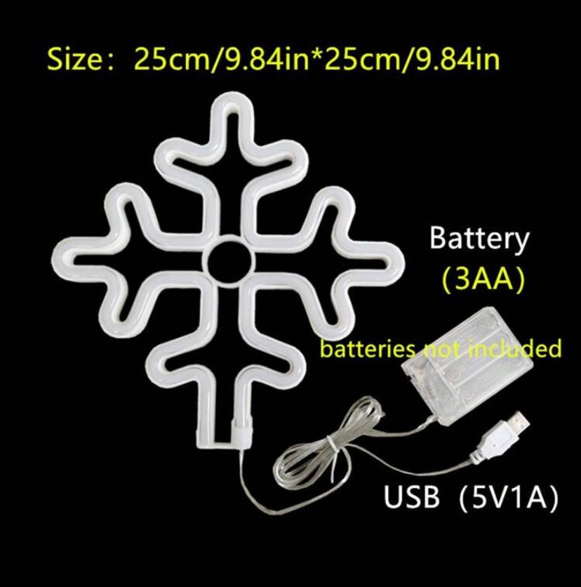 Christmas Snowflake LED Neon Sign