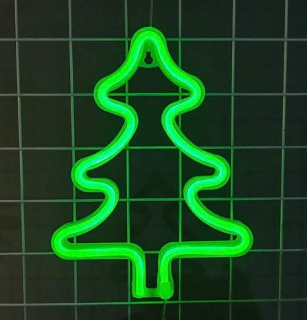 Christmas Tree Plain LED Neon Sign