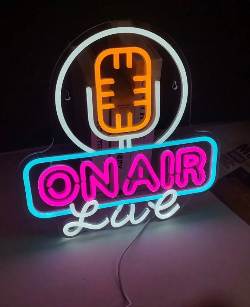 Live on Air LED Neon sign