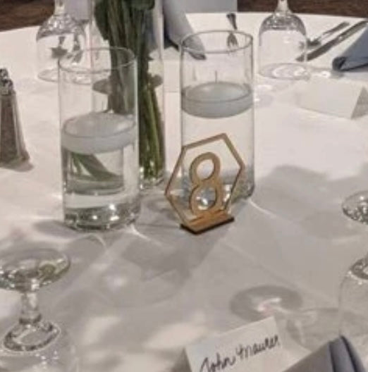 Wooden Table Numbers