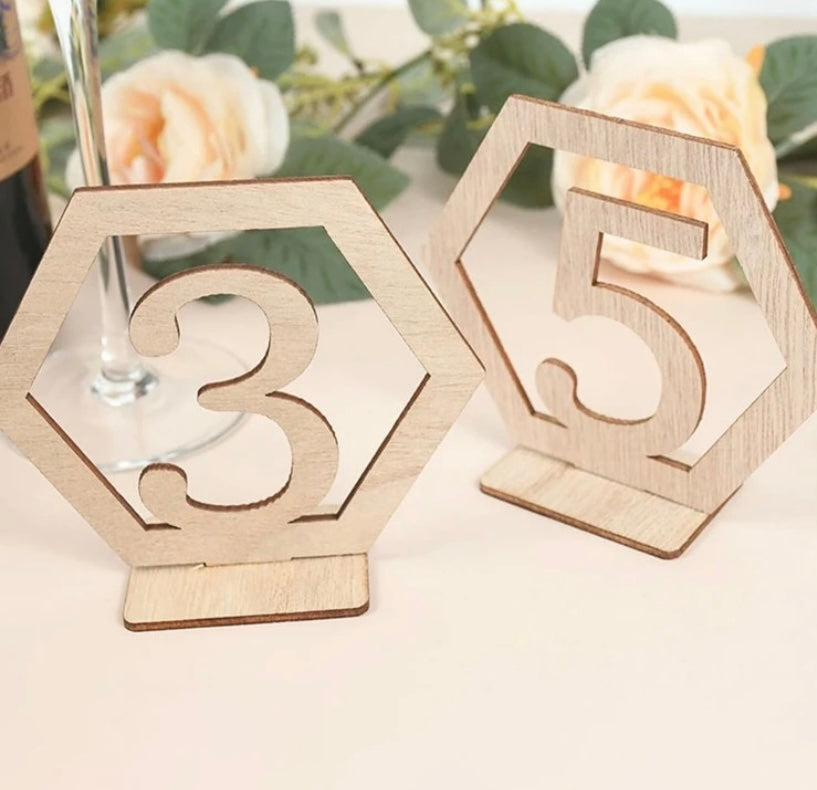 Wooden Table Numbers