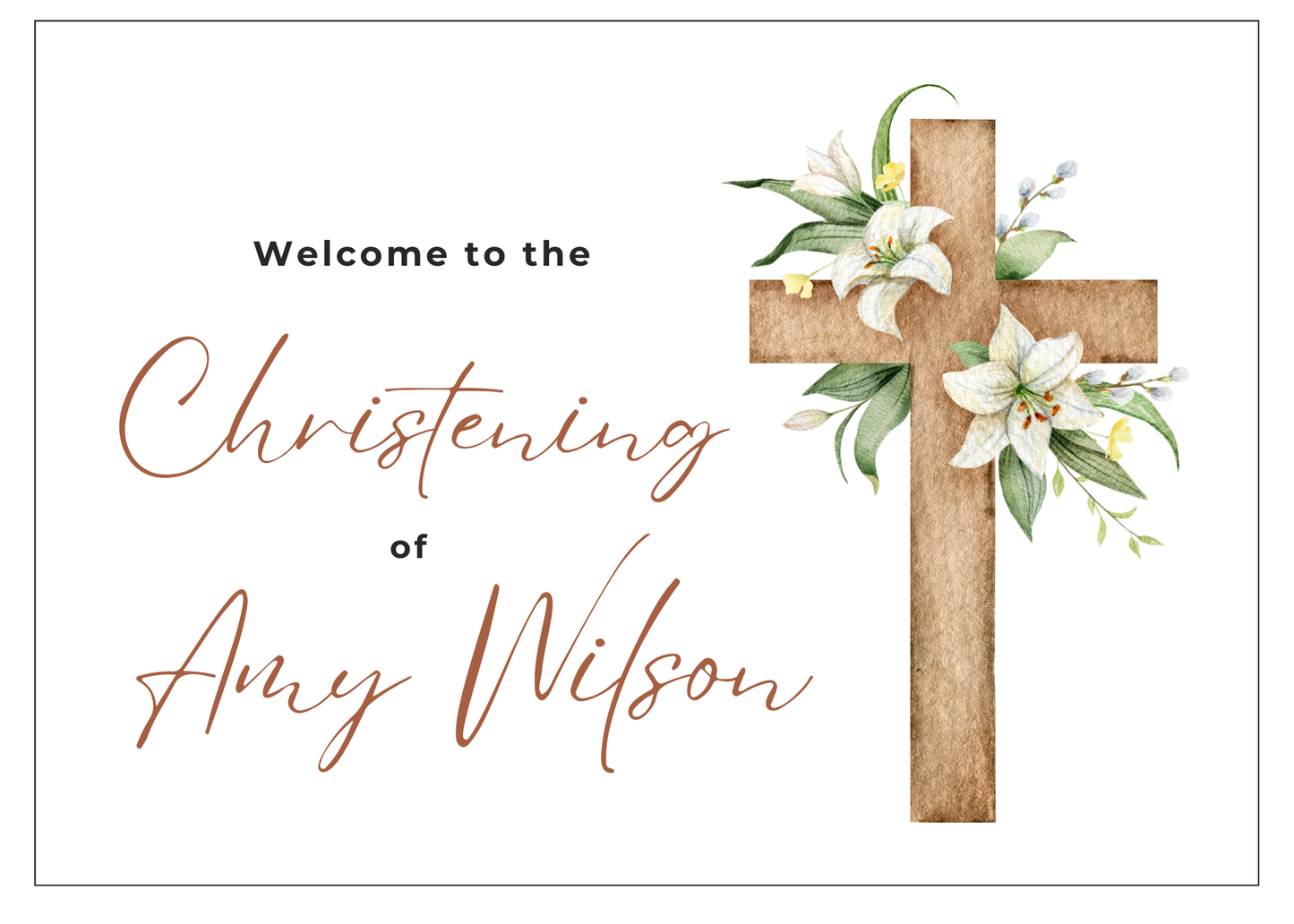Christening Welcome Sign