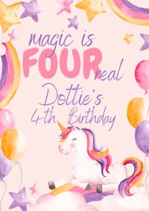 Children’s Age Theme Birthday Banner
