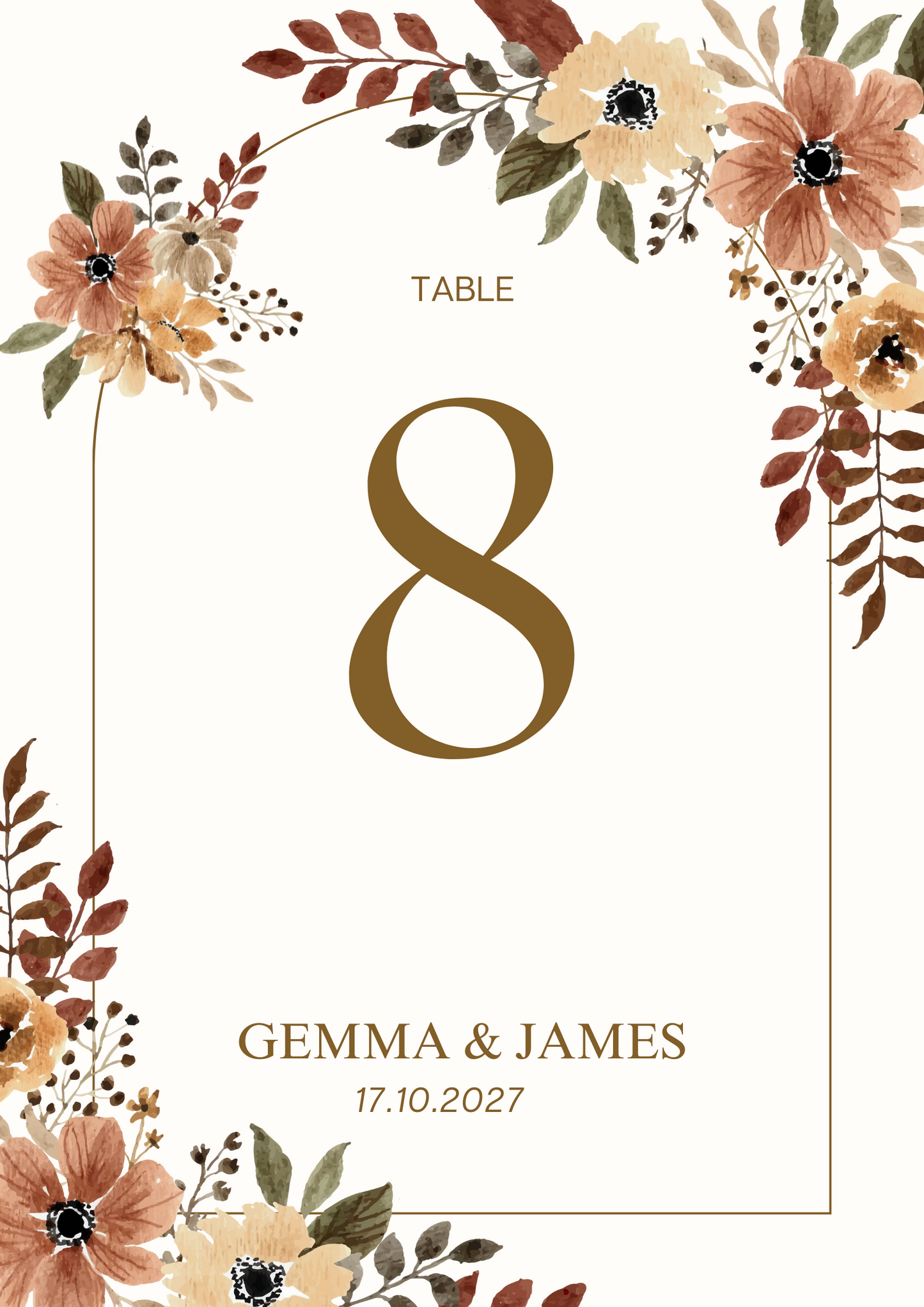 Printed Card Table Sign Pack