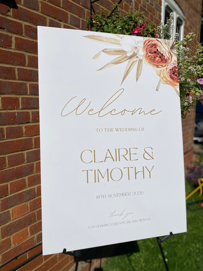 Printed Wedding Sign