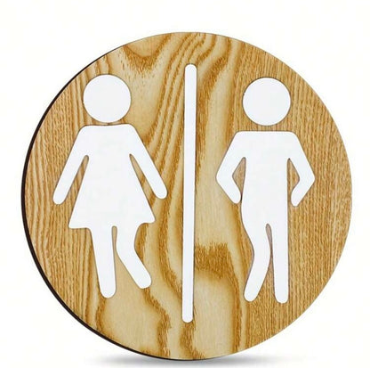 Wooden Toilet Sign