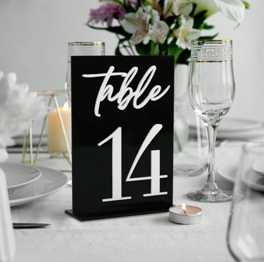 3D Acrylic Portrait Table Number