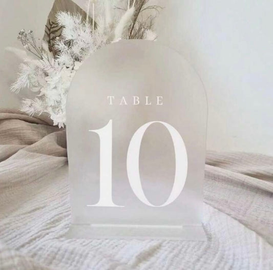 Acrylic Arch Table Numbers