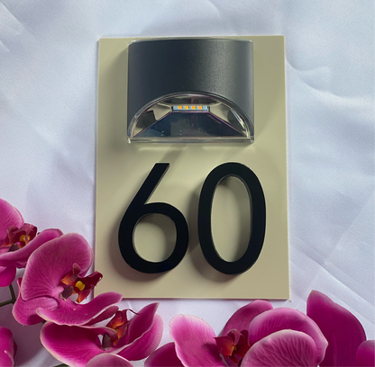 Solar Acrylic Door Number Sign