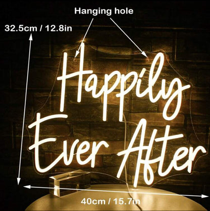 Happily Ever After LED Neon Sign