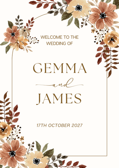 Printed Wedding Sign