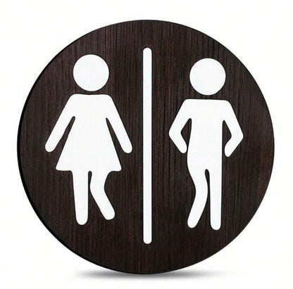 Wooden Toilet Sign