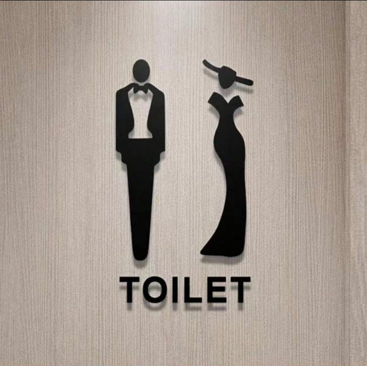 3D Acrylic Toilet Sign