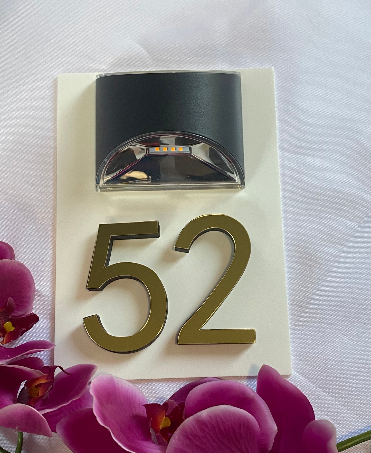 Solar Acrylic Door Number Sign