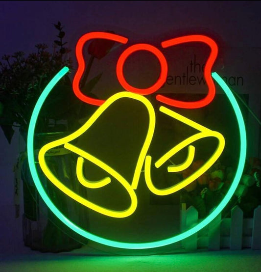 Christmas Bells LED Neon Sign