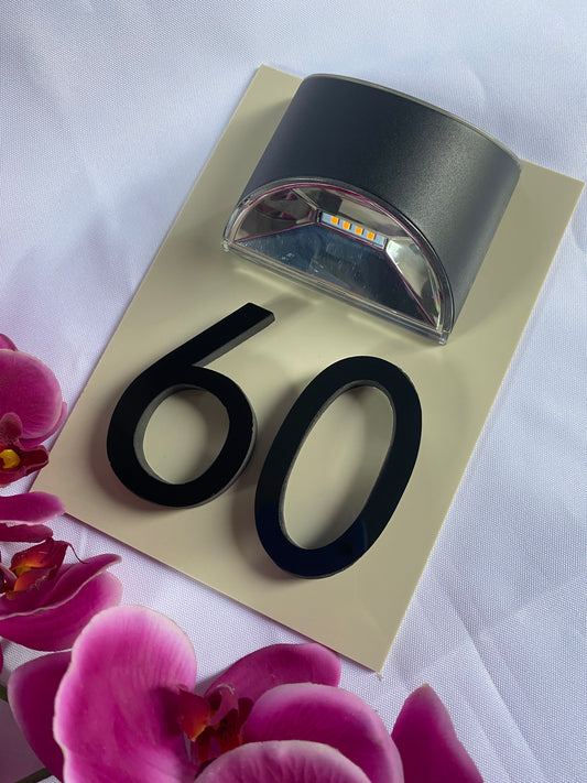 Solar Acrylic Door Number Sign