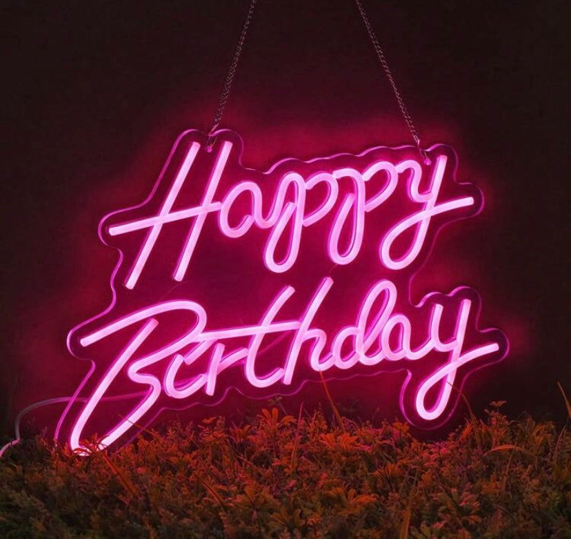 Happy Birthday LED Neon Sign